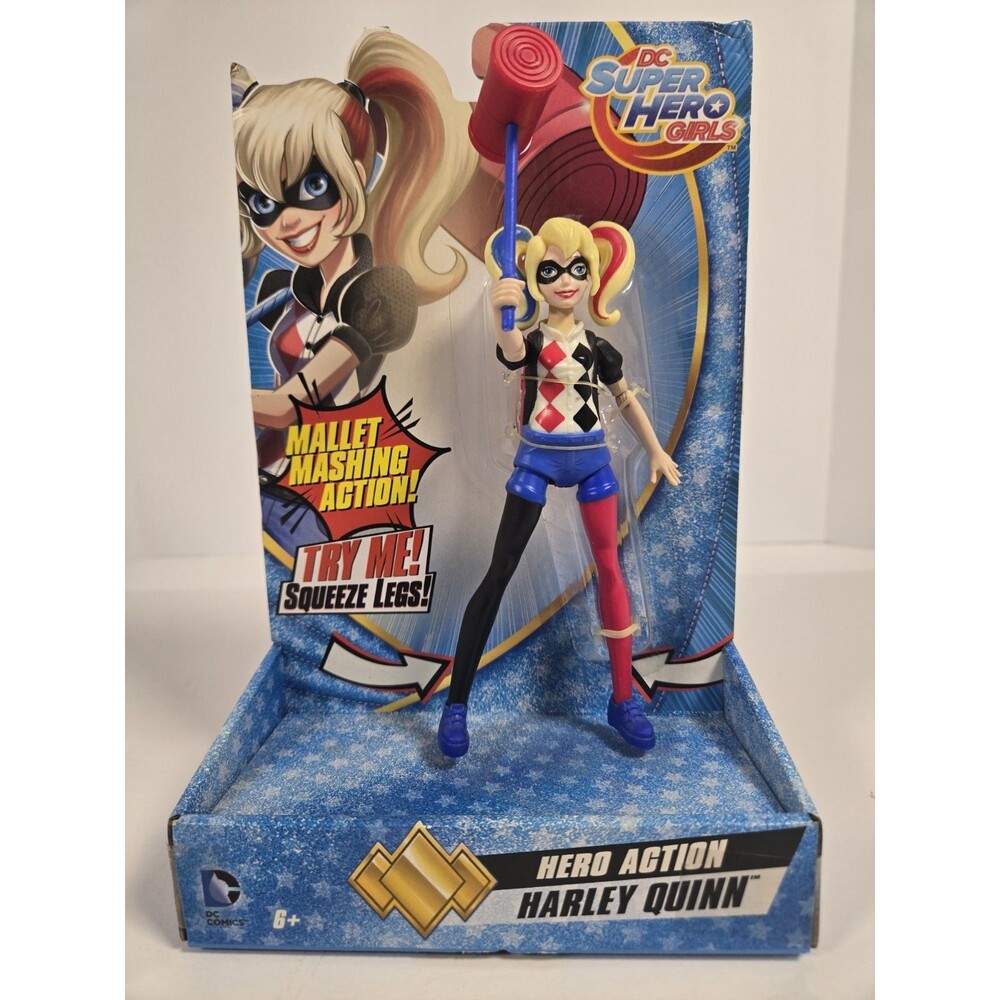DC Super Hero Girls Hero Action Harley Quinn 6" Mallet Mattel 2016 DVG68 New